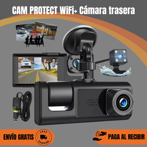 CAM PROTECT WiFi – ¡Oferta Full HD + Cámara Trasera Incluida!