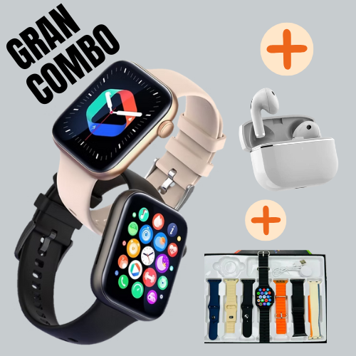 ¡2 SMARTWATCH + AUDÍFONOS GRATIS, SOLO HOY!